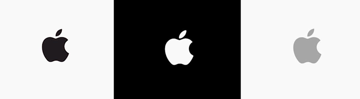 Apple'ın siyah logo tasarımı