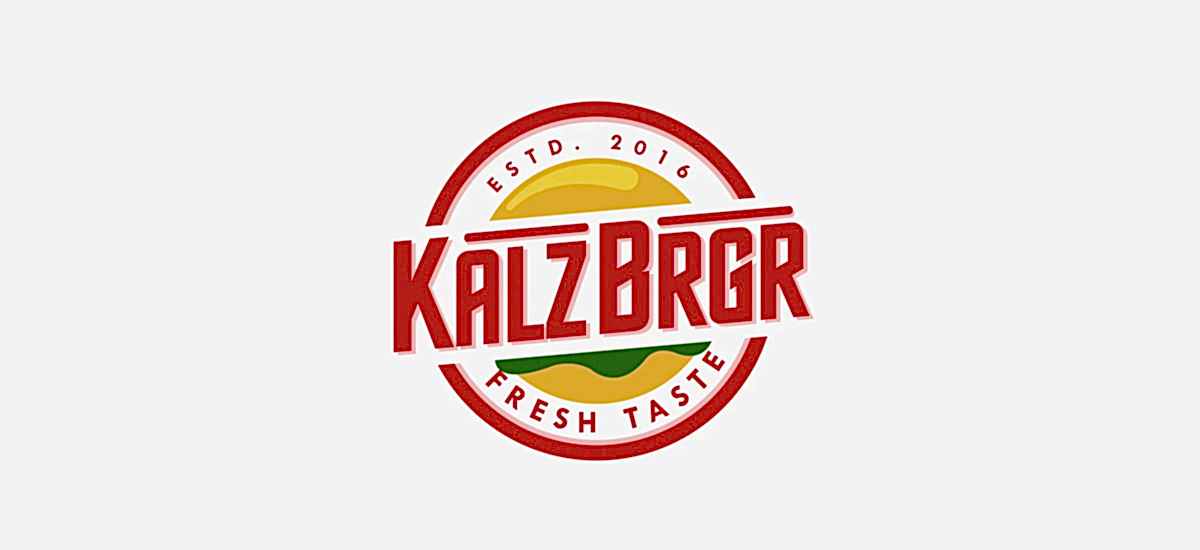 Round take away burger logosu Round take away burger logosu